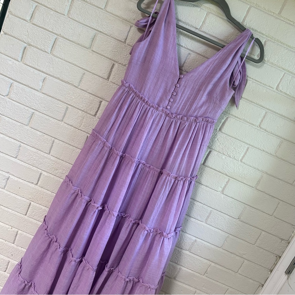 English Factory Tiered Midi Dress purple - Picture 4 of 14